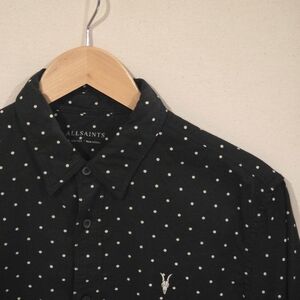 All Saints Black Polka Dot Men's Shirt